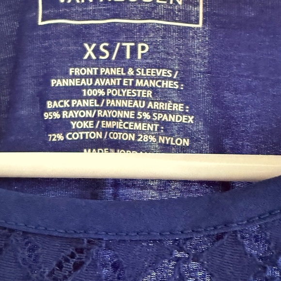 Van Heusen Blue 3/4 Sleeve Floral Blouse - Picture 2 of 3